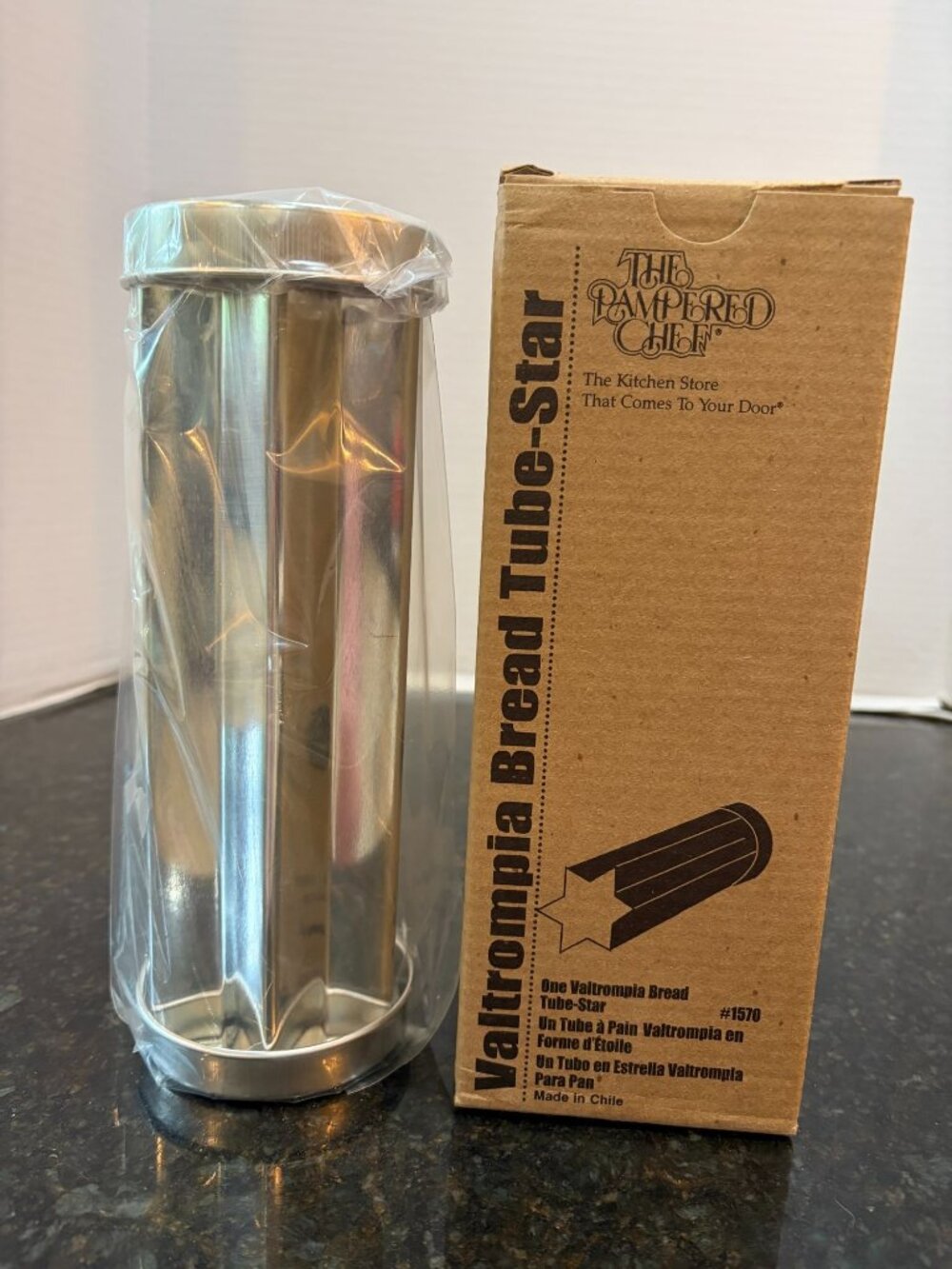 Pampered Chef Stainless Steel 9" Valtrompia  Star Bread Tube, 1570, NIB